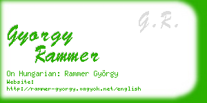 gyorgy rammer business card